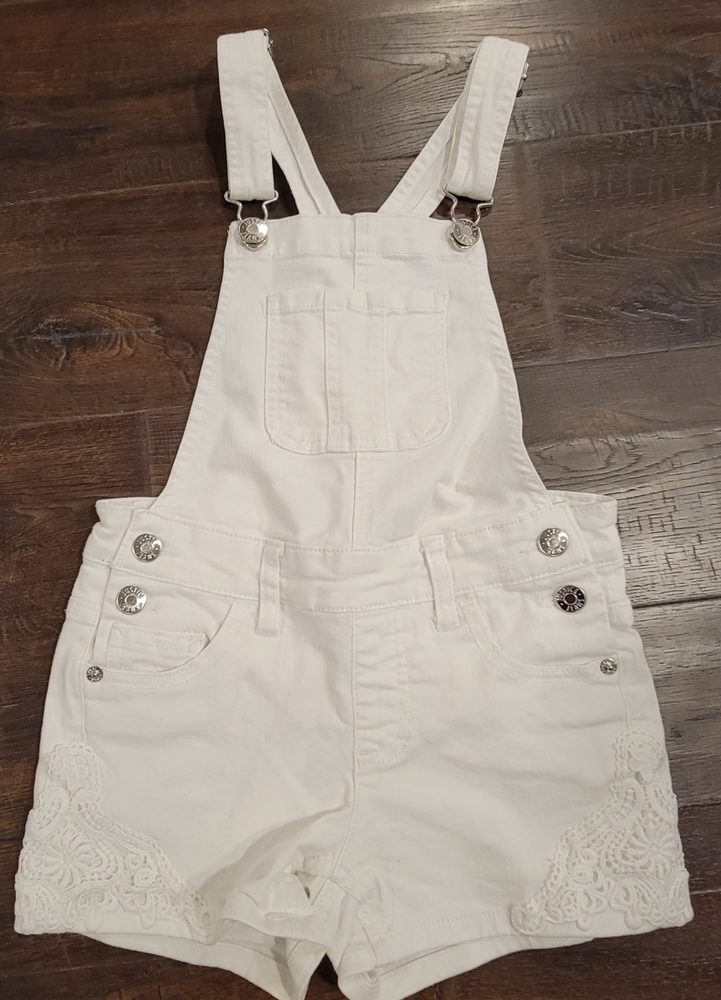 Justice size 8 white shortalls